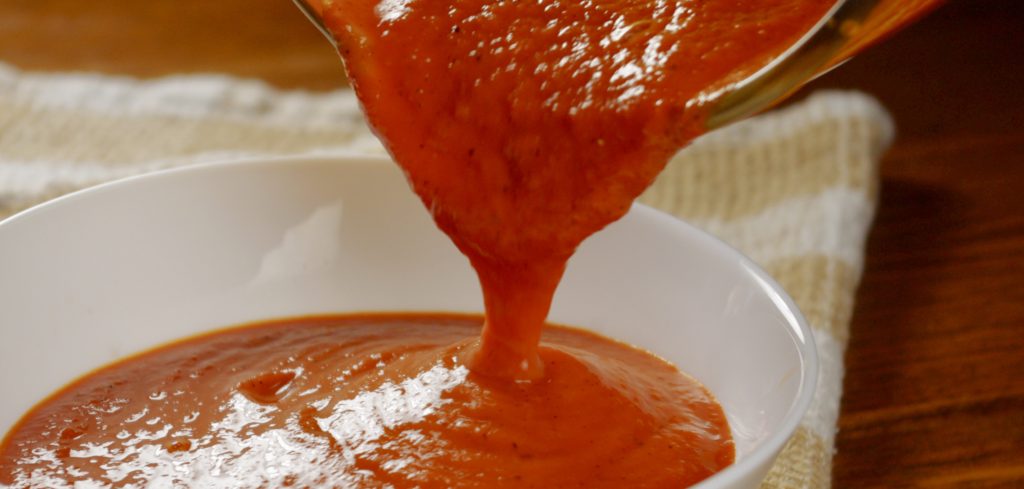 Roasted red pepper and tomato soup