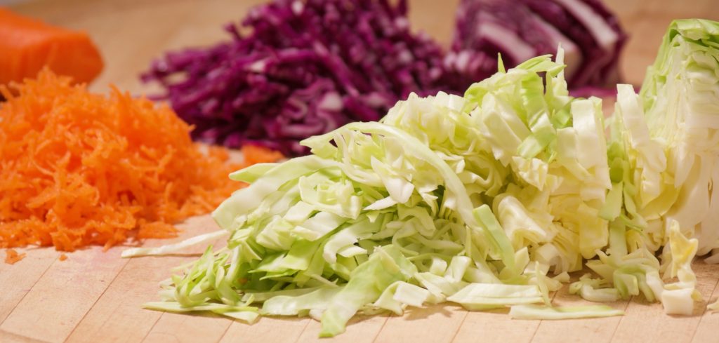 Red and Green cabbage Sliced