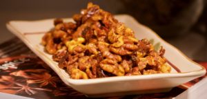 Candied Walnuts on a tray