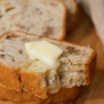 Banana Bread slices with melting Butter.