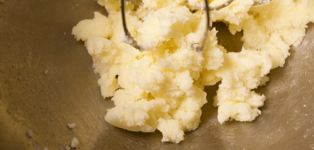 Whipped Butter and Sugar in a mixer