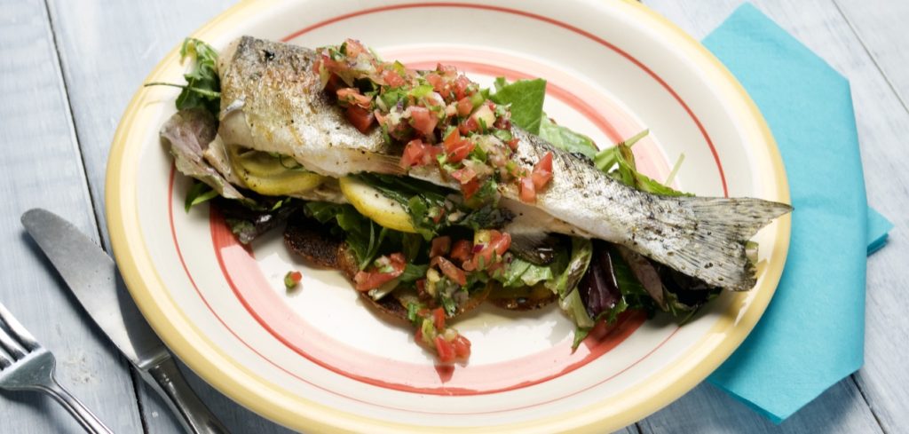 BBQ Lemon Trout with fresh Salsa Pineapple