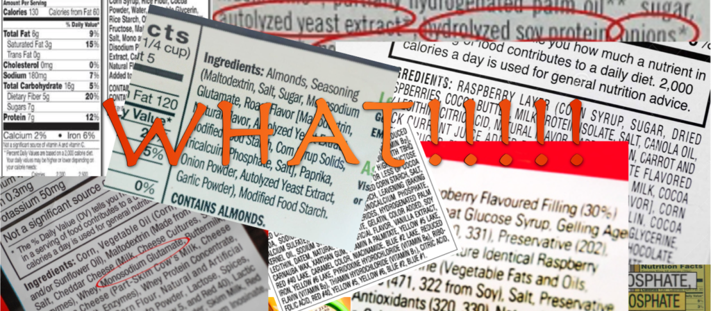 collage of bad ingredients